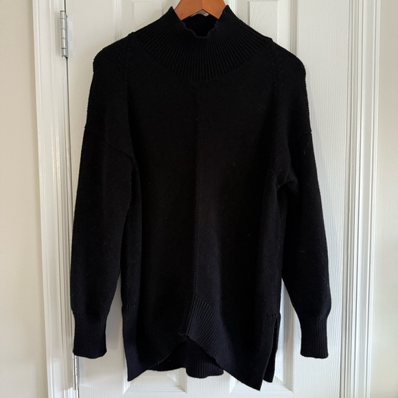 MAEVE ANTHROPOLOGIE Crystal High Neck Tunic Sweater Black XS - Picture 3 of 7